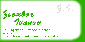 zsombor ivanov business card